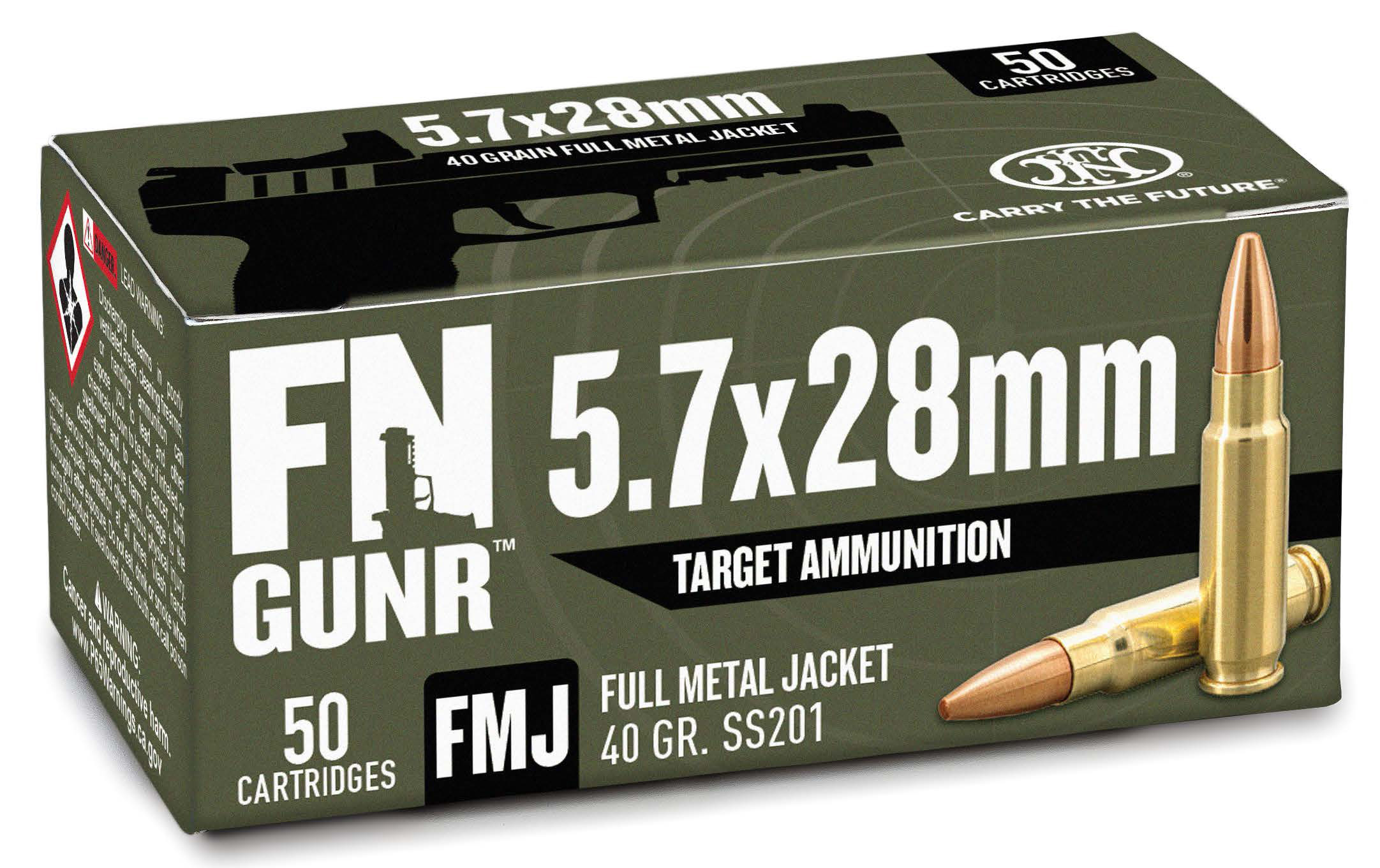 FN GUNR 5.7X28MM SS201 40GR FMJ 50/10 - Sale